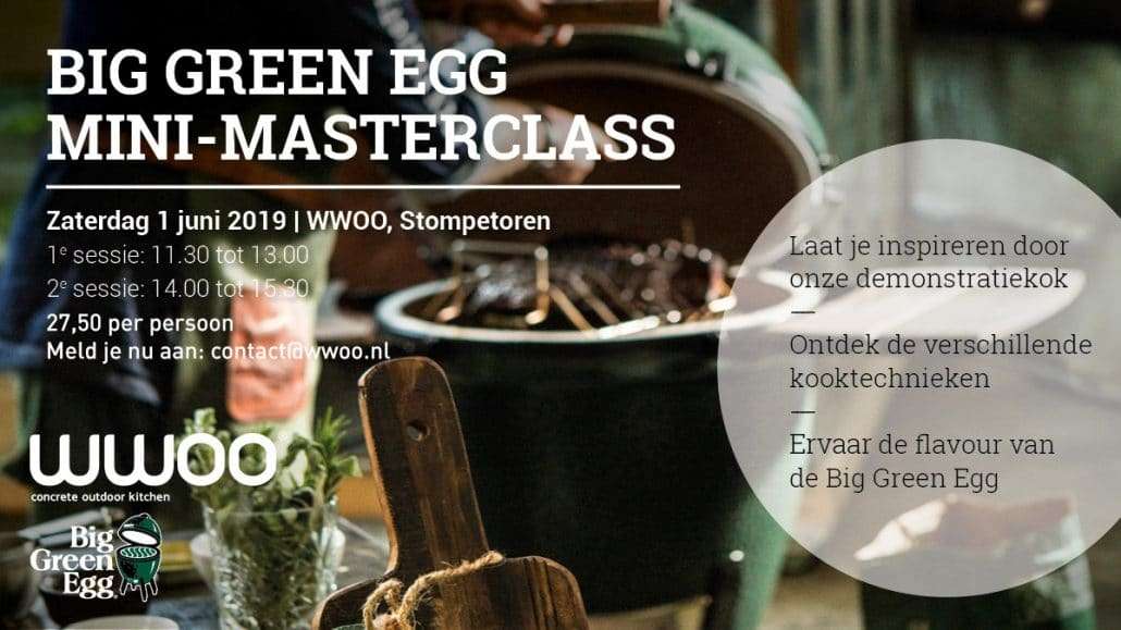 Mini Masterclass BGE 1 juni | WWOO buitenkeuken